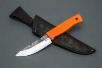 Нож Кайман, ст.Х12МФ, след ковки, рук. Elastron оранжевый арт.66156